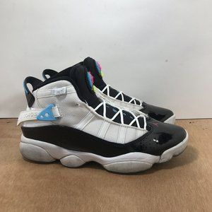 Nike Mens Air Jordan 6 Rings Black/ White Basketball Shoes CK0017-100 Size 7.5